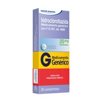 Hidroclorotiazida 25mg 30 Cpr (medley)