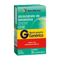 Betaistina 16mg 30 Cpr (eurofarma)