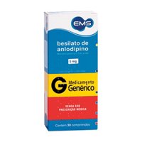 Besilato Anlodipino 5mg C/30 Cprs Ems