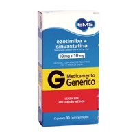 Ezetimiba 10mg+sinvastatina 10mg 30 Cpr