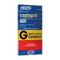 Captopril 25mg 30 Cpr (teuto)