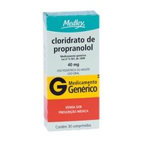 Propranolol 40mg 30 Cpr (medley)