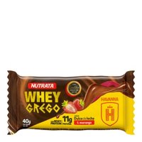 Barra Whey Grego D Leite C/morango 40g